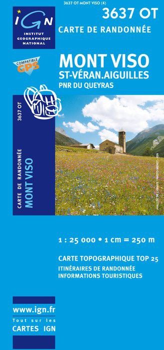 Carte 3637OT Mont-Viso - Saint-Veran – Aiguilles – Pnr du queyras (GPS)