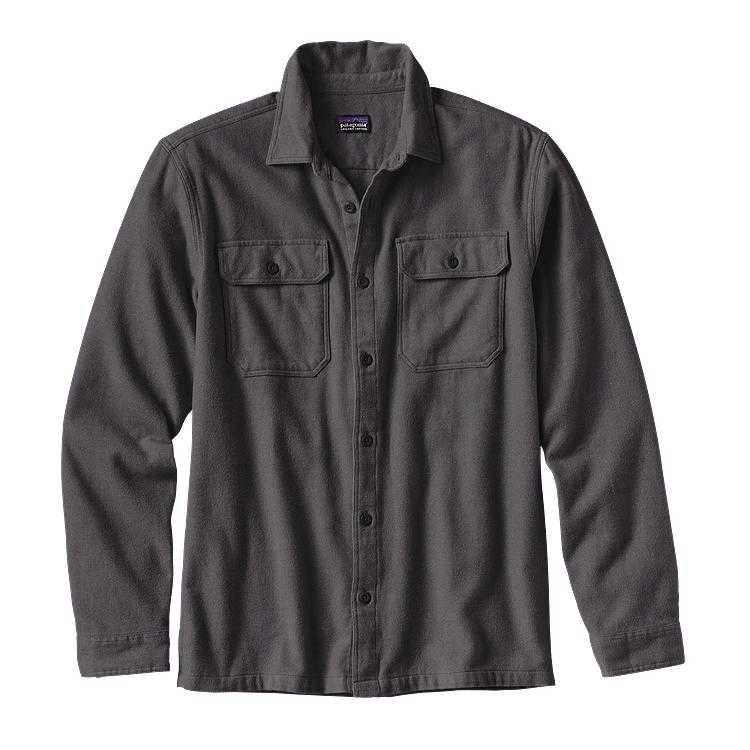 Long-Sleeved Fjord Flannel Shirt Forge Grey