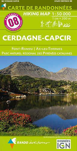 Carte de Randonnée Editions N°08 Cerdagne-Capcir 1/50 000