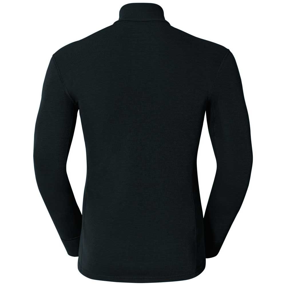 T-Shirt Homme ML Warm Col Zippé - Noir