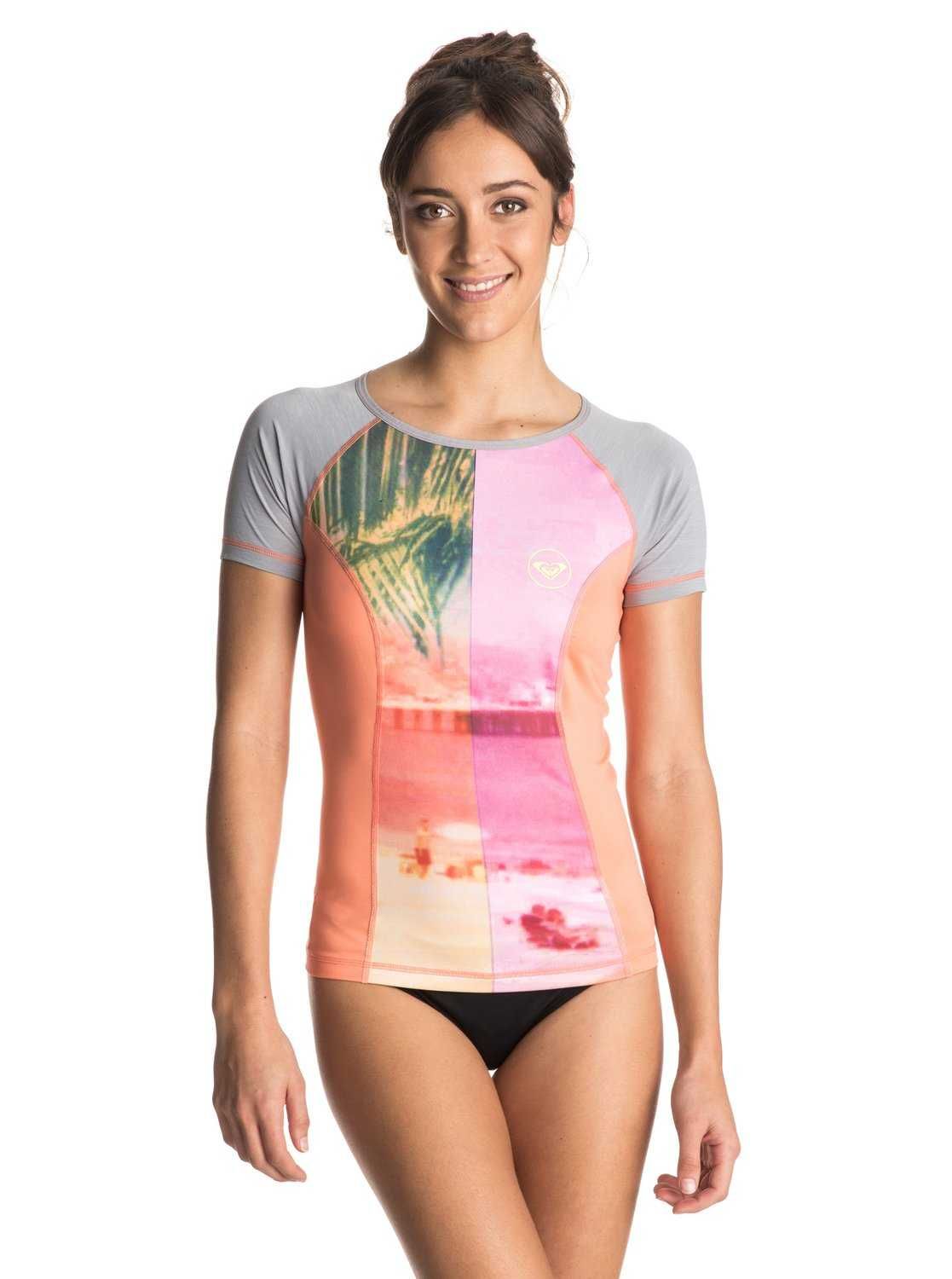 Four Shore - Surf tee à petites manches – Sunkissed Coral Heather Grey
