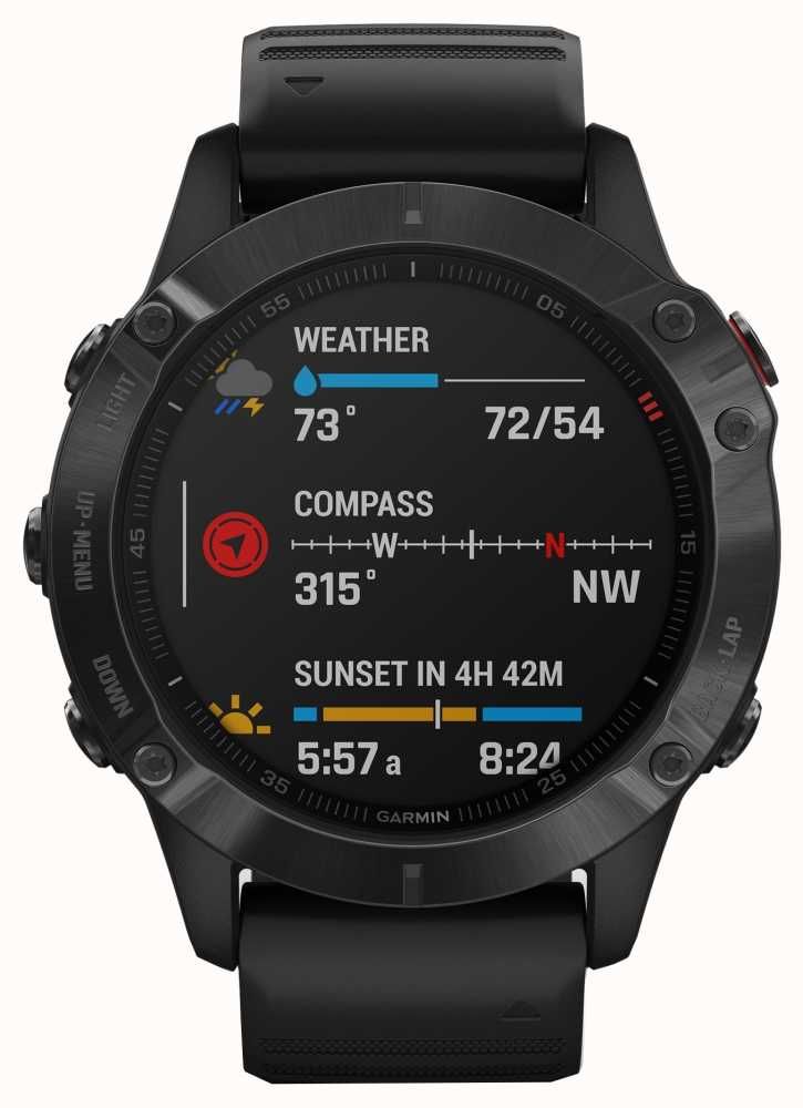 Montre GPS Fenix 6 Pro - Noir avec bracelet noir