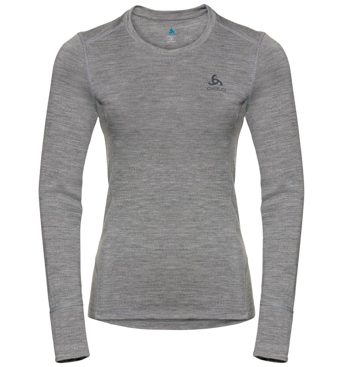 T-shirt manches longues Natural 100% Merino Warm -Grey Melange Grey Melange