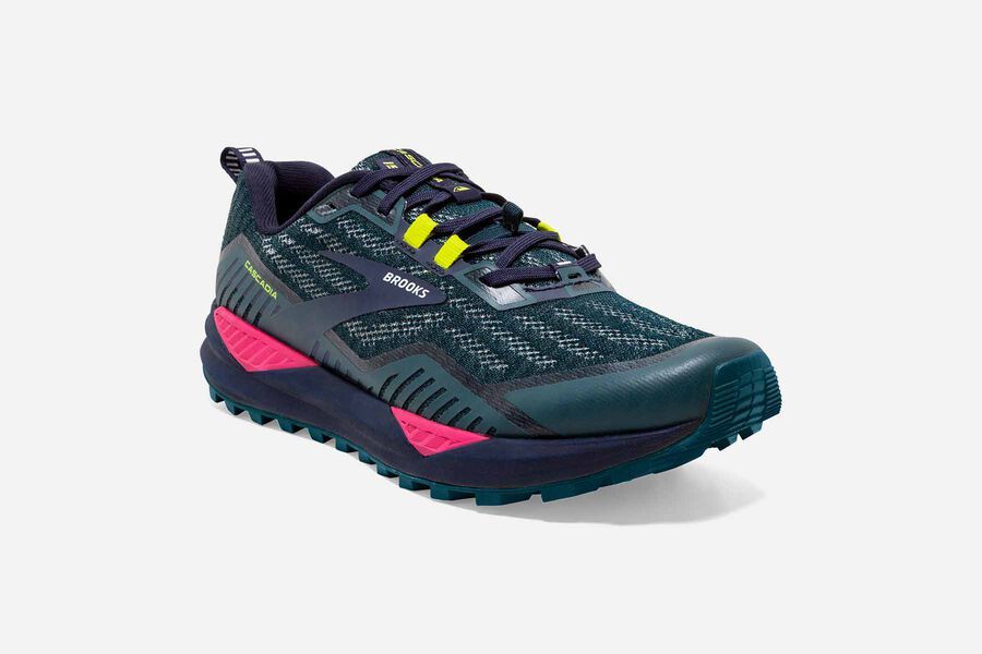 Chaussure de Trail Cascadia 15 - Navy Pink Yellow