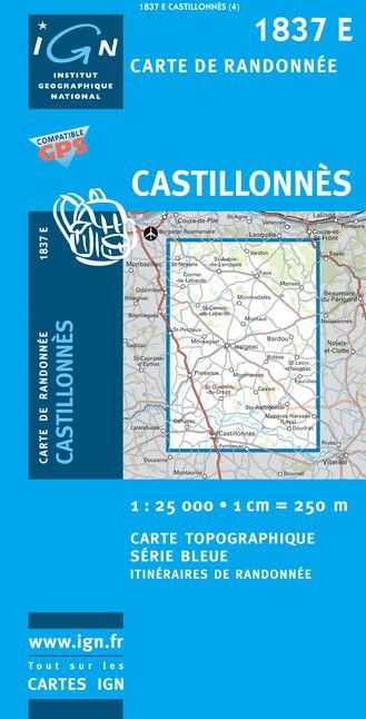 Carte 1837E Castillonnes (GPS)