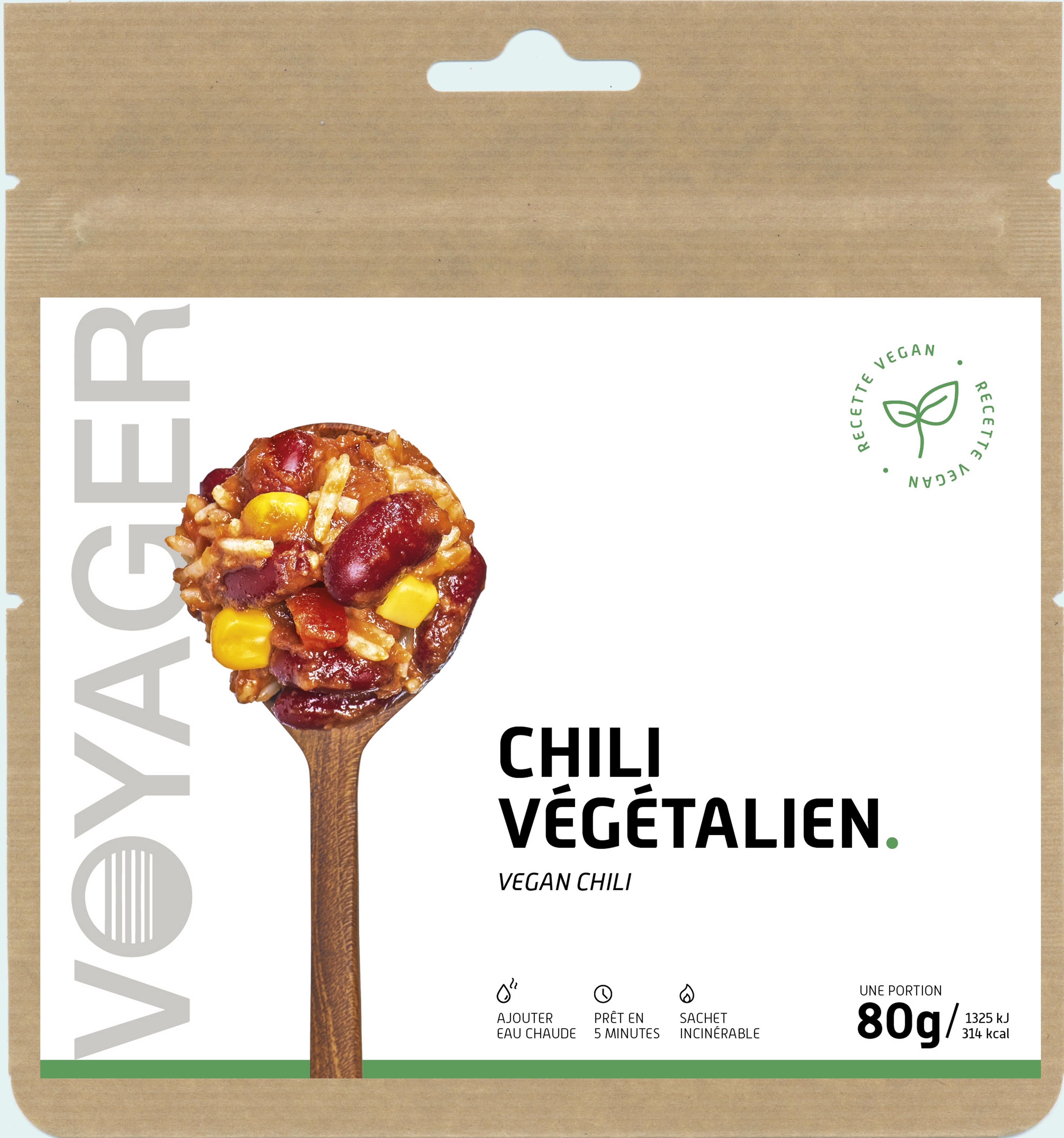 Plat lyophilisé Chili Végétarien 80 g 