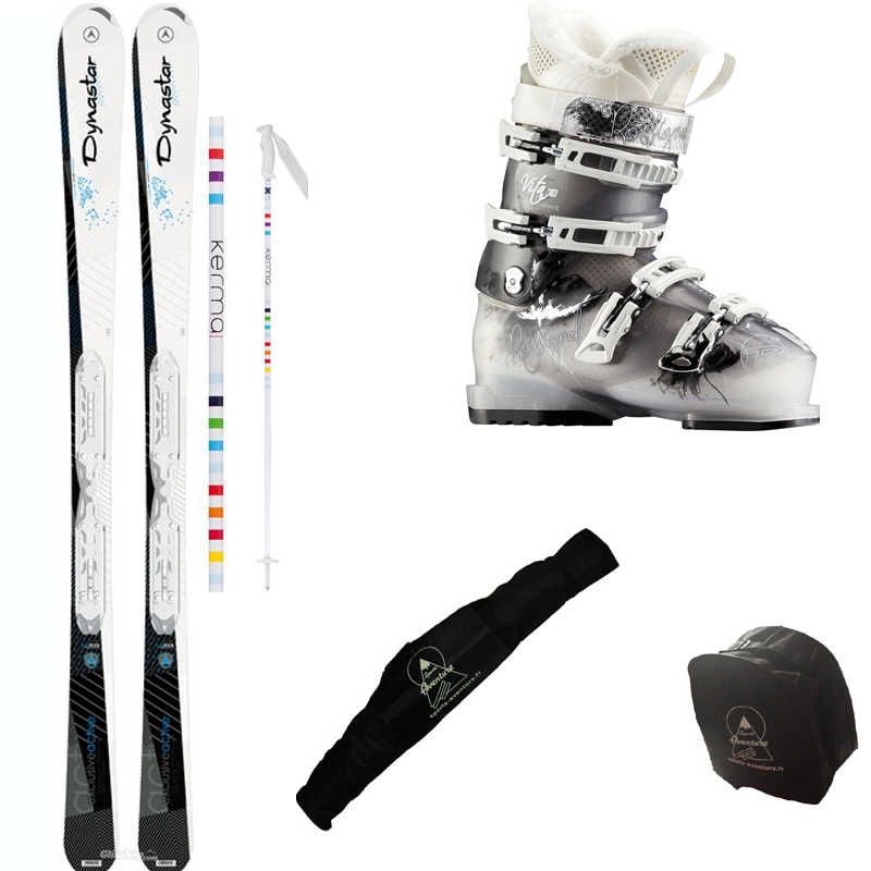Dynastar Exclusive Active DN Star 2013 + chaussures Rossignol Vita Sensor 3 70 2013 + batons + housse chaussures et skis