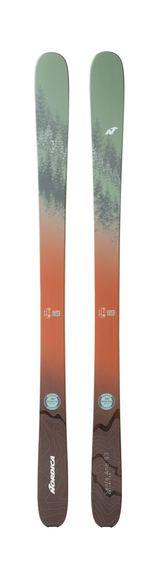 Pack Ski Flat - Santa Ana 93 Unlimited - Bleu/Gris + Fixations