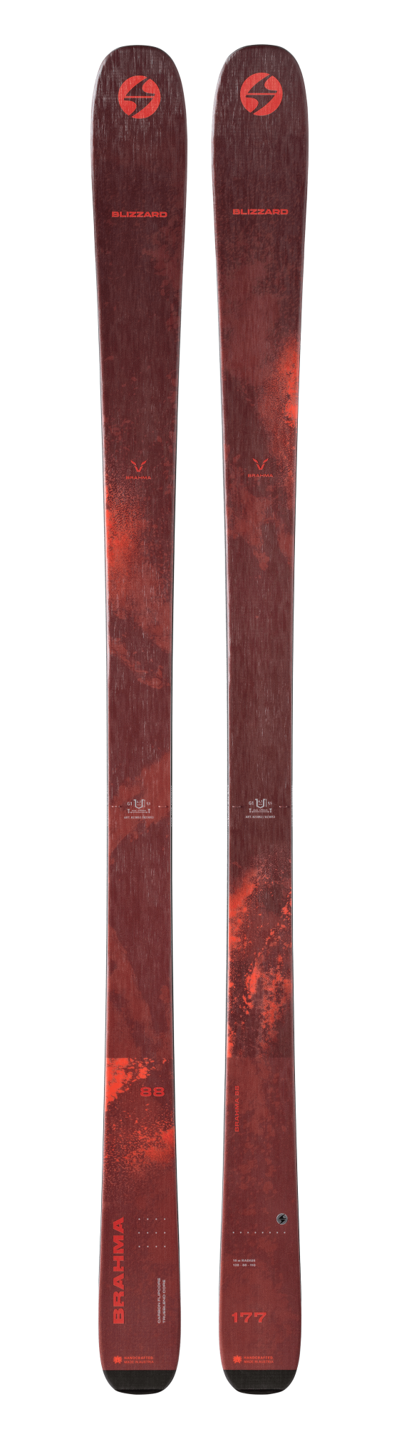 Pack Ski Flat - Brahma 88 - Rouge  + Fixations