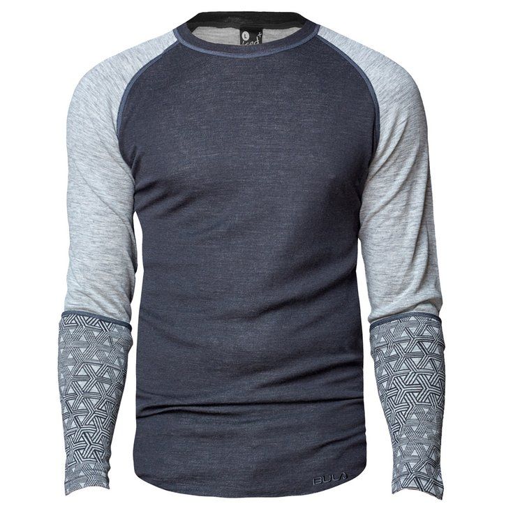 BULA Tee Shirt Thermique Geo Merino Wool Sleeve - GreyM