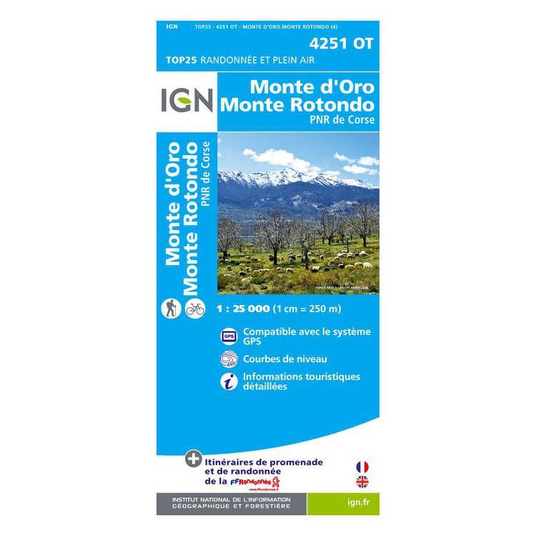 Carte 4251OT Monte d'Oro/Monte Rotondo