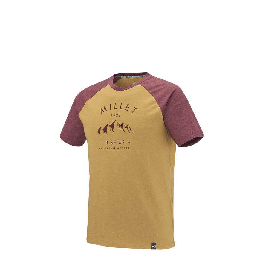 T-shirt Rise Up Climbing - Cumin Burgundy