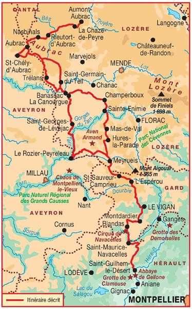Carte Topo Guide - Le Chemin De Saint-Guilhem-Le-Désert