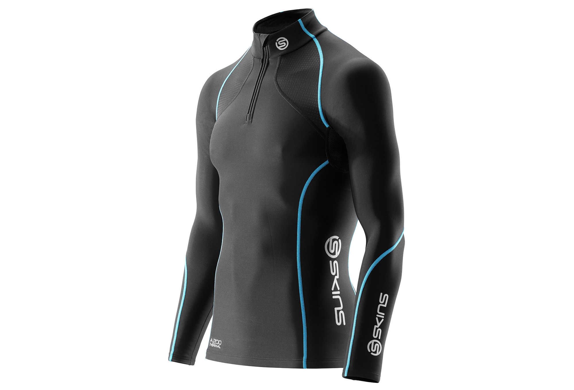 Compression A200 Thermal Long Sleeves Top M noir/bleu