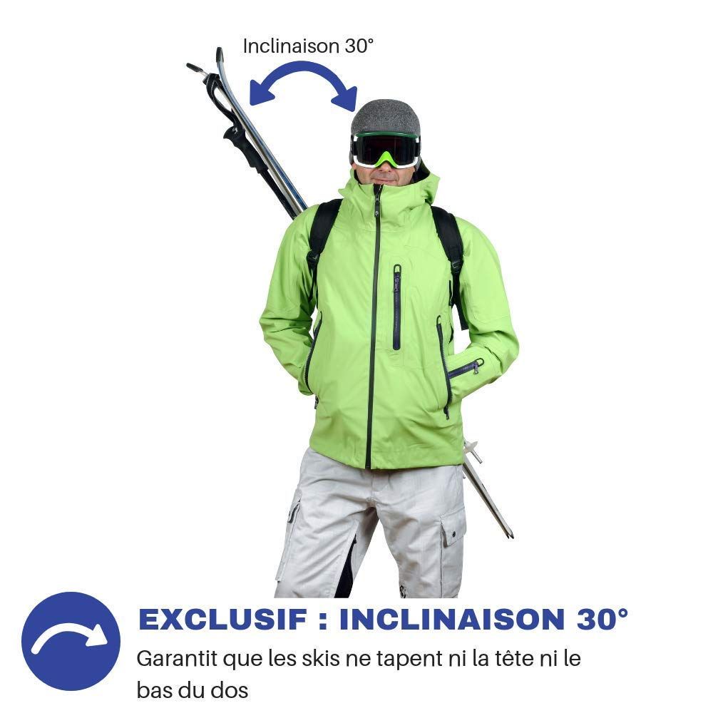 Wantalis - Skiback kid - Un produit révolutionnaire pour porter vos skis en  libérant vos mains - Bretelles adaptables et réglables - Taille enfant