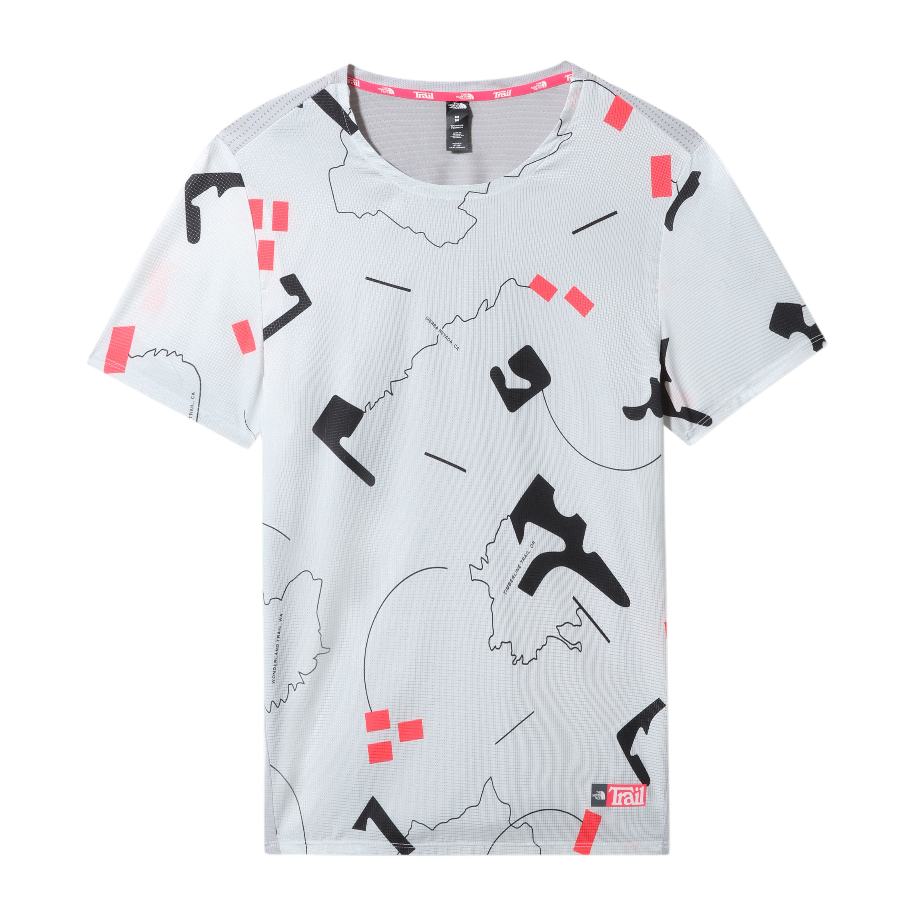 Tee Shirt de running à manches courtes Printed Sunriser - TNF White Trail Marker Print