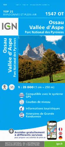 Ossau / Vallée d'Aspe / Parc National des Pyrénées 1/25000