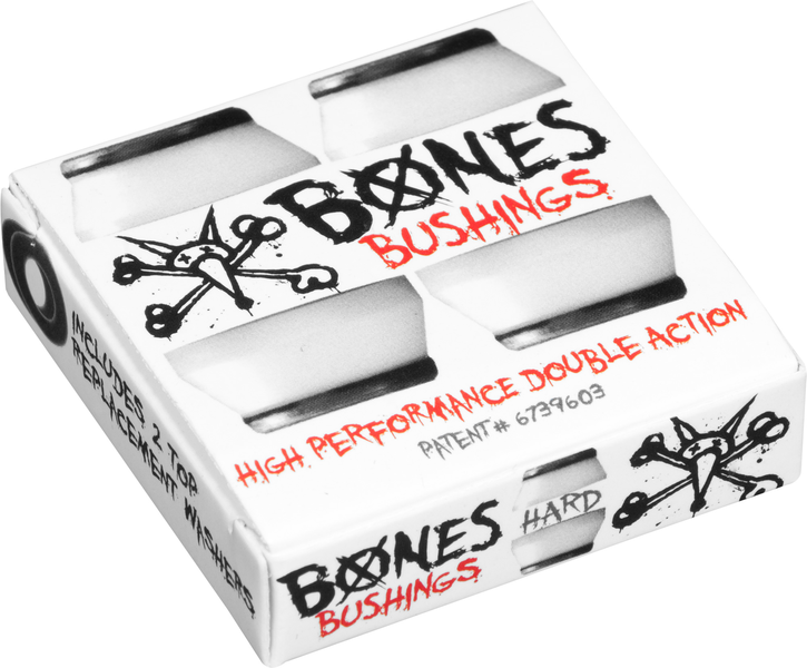 Bones Bushings Jeu de 4 Gommes Hard Blanc