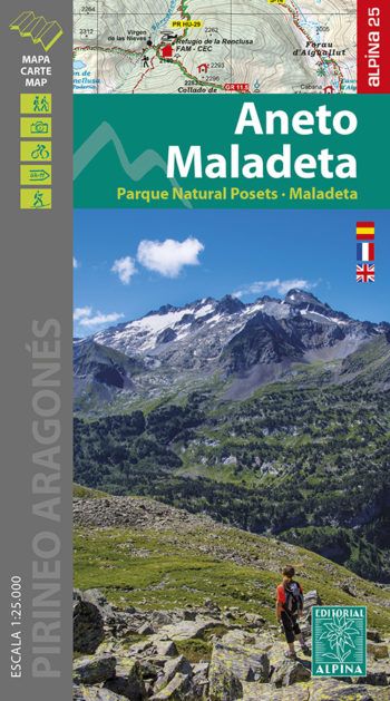 Guide + Carte de randonnée Maladeta Aneto