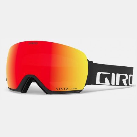 Masque de Ski Article - Black Wordmark - Vivid Ember + Infrared