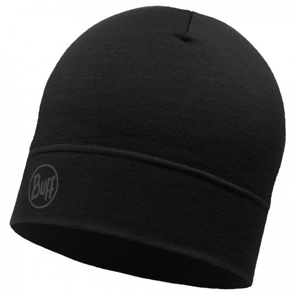 Bonnet de randonnée Lightweight Merino Wool Hat Solid - Black