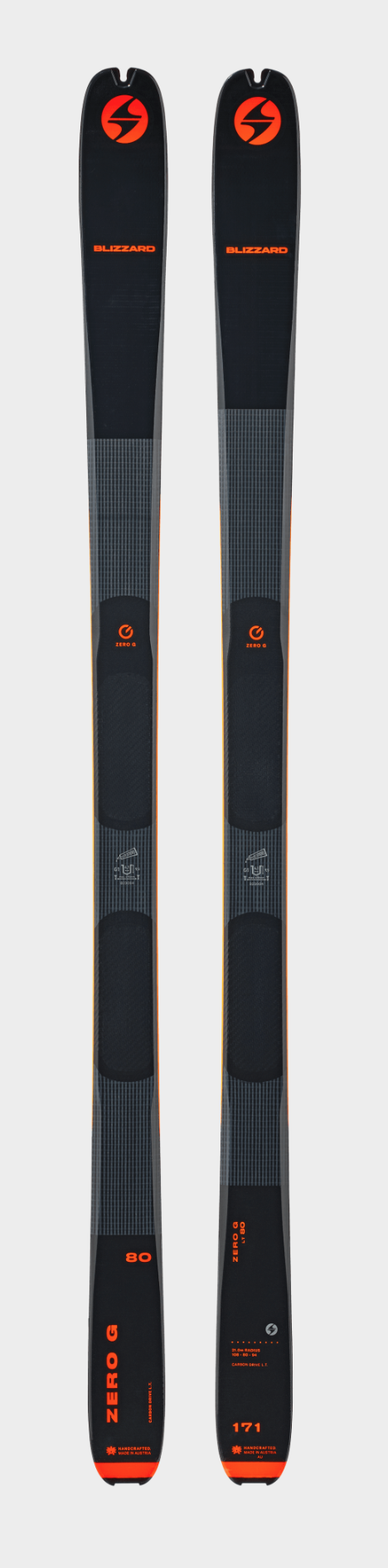 Ski Flat - Zero G LT 80 - Noir/Orange