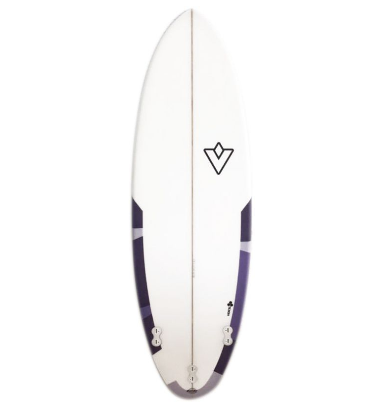 Planche de surf 5'8" CANDY - Blanc Violet