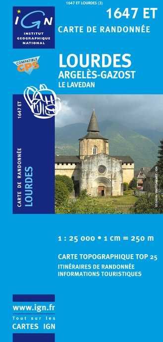 Carte 1647ET Lourdes / Argelès-Gazost / Le Lavedan (GPS)