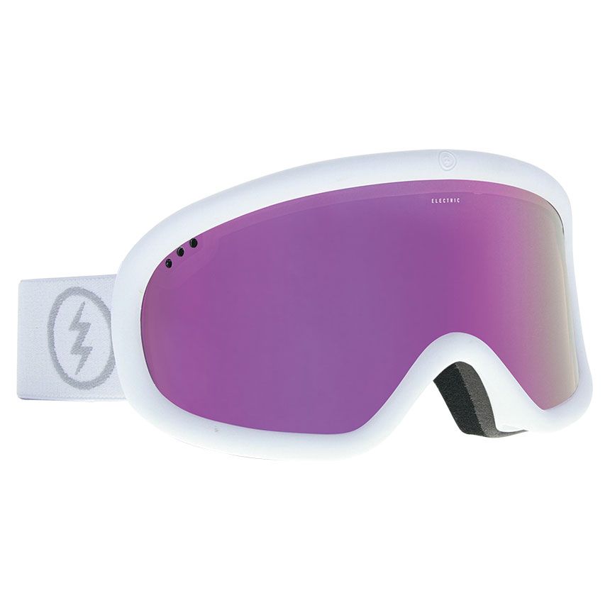 Masque de Ski Charger - Matte White - Brose Pink Chrome