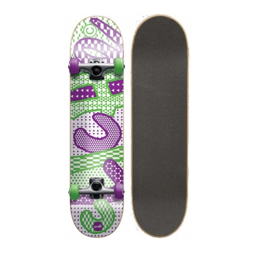 Skateboard Cliche Trippy- Green Purple