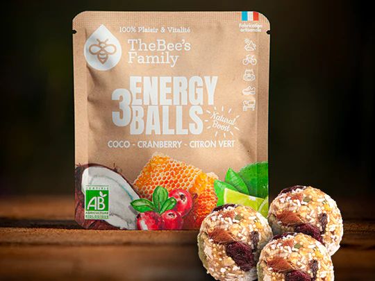 Energy Balls x3 - Coco-Cranberry-Citron Vert 