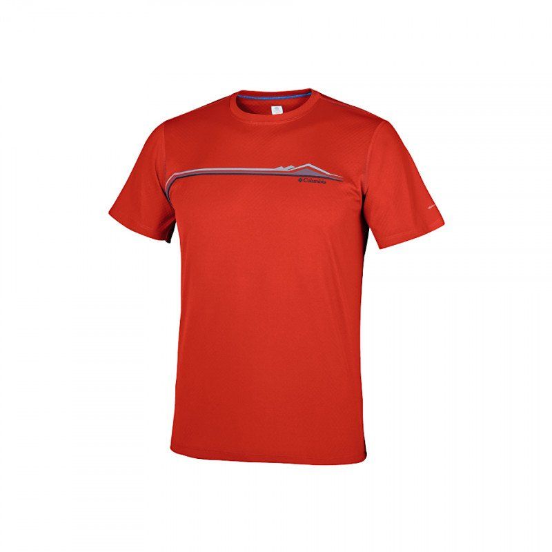 T shirt randonnée homme rouge S