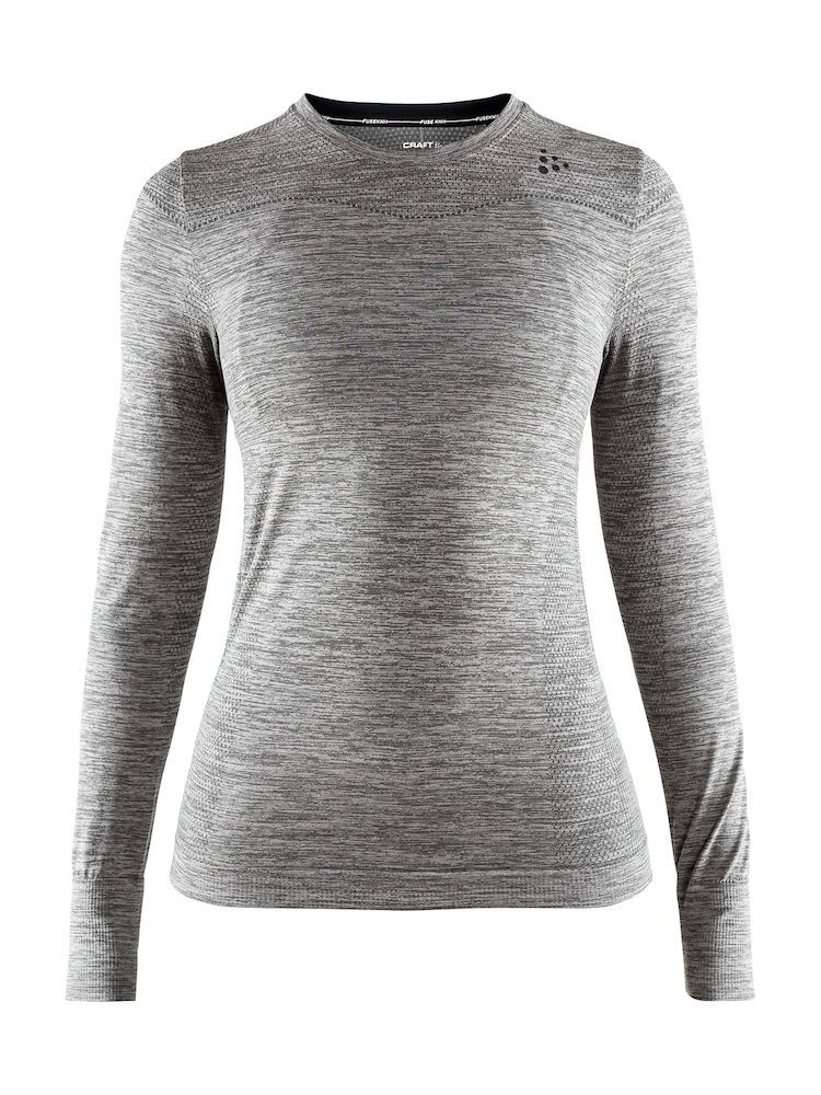 T-shirt Fuseknit Comfort col rond ML femme - Anthracite