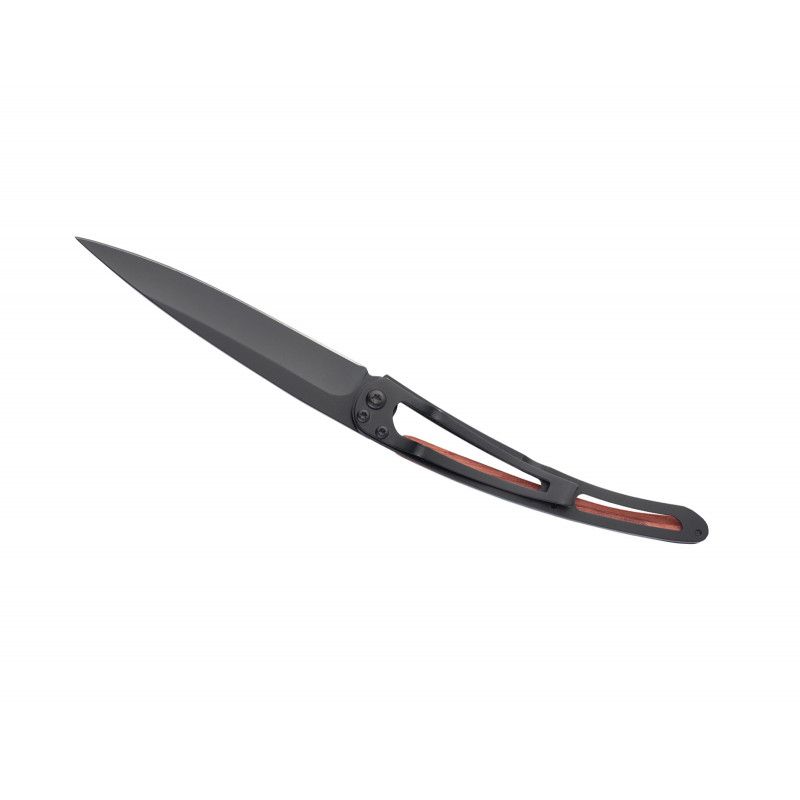 Couteau de poche Deejo Black - Bois Corail - Plume