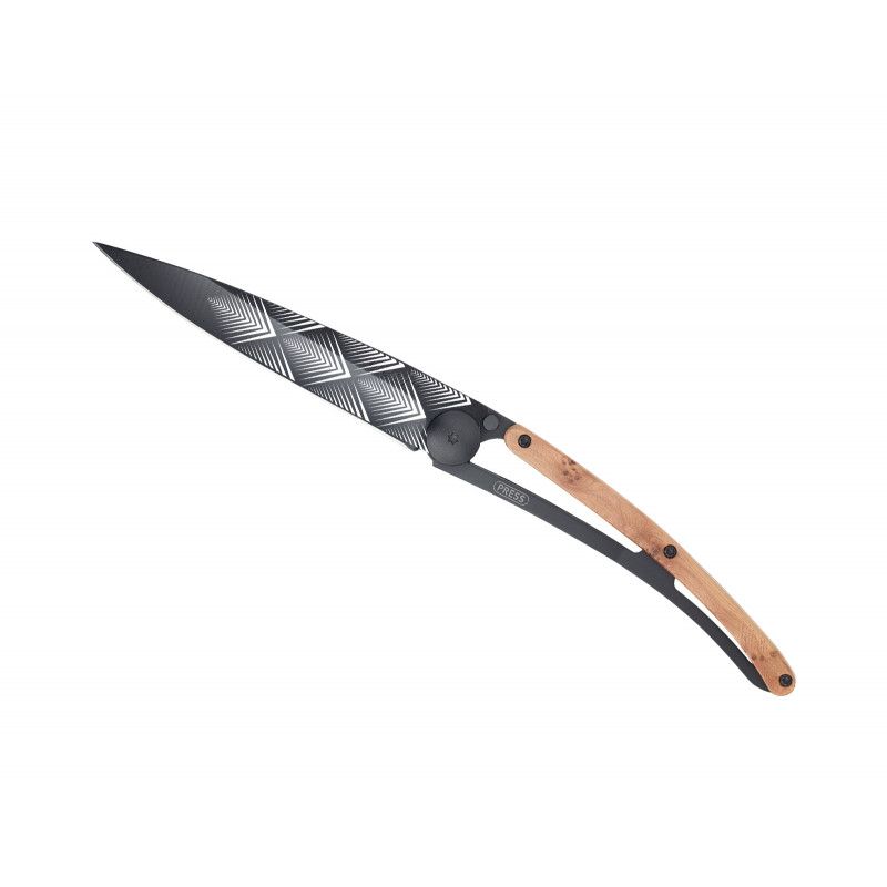 Couteau de poche Deejo Black - Genévrier - Art Déco