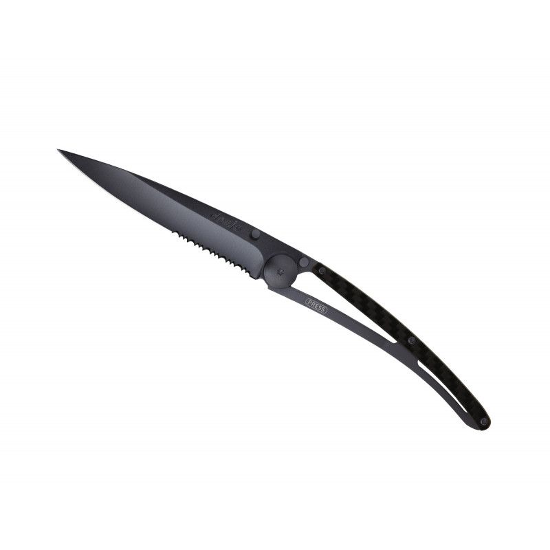 Couteau de poche Deejo Black - Fibre de Carbone - One Hand