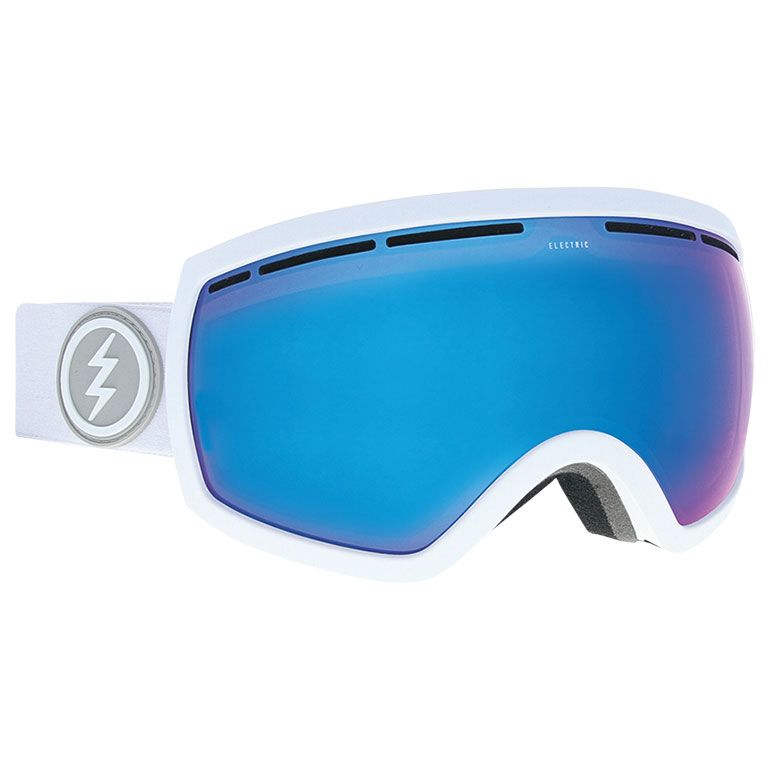 Masque de Ski Eg2.5 - Matte White- Brose Blue Chrome + Yellow Green