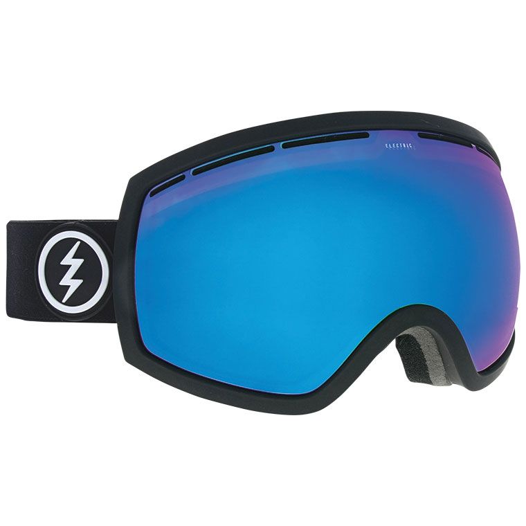 Masque de Ski EG2 - Matte Black - Brose Blue Chrome + Yellow Green