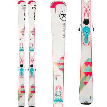 Pack ski rossignol Famous 4 2018 et Fixations Xpress W 10 WTR White/Turquoise