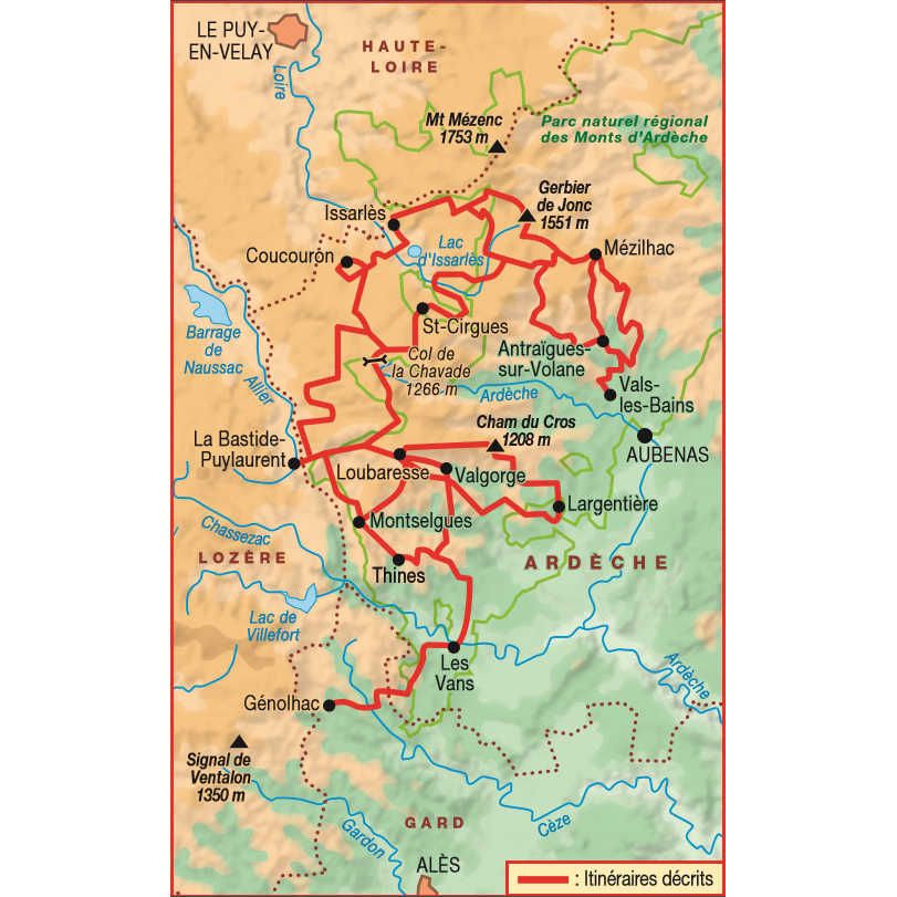 Topo-Guides GR Tours des Cévennes et de la Montagne Ardéchoise