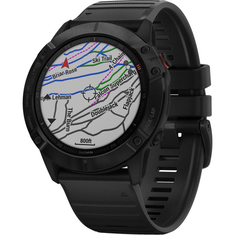 Montre GPS Fénix 6X Pro Noir bracelet Noir