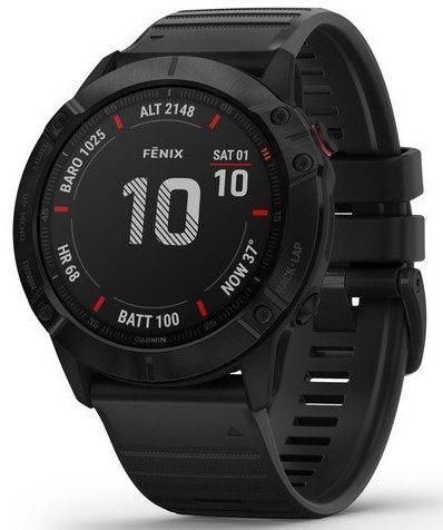 Montre GPS Fénix 6X Pro Noir bracelet Noir