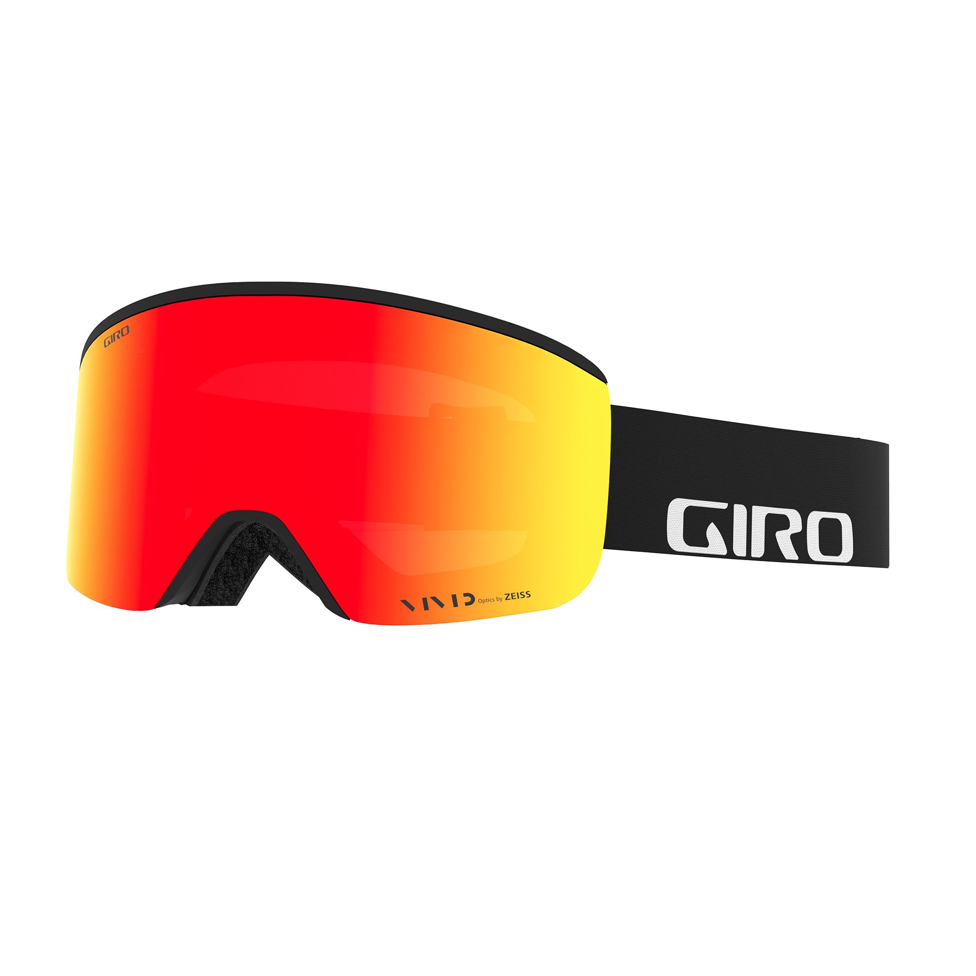 Masque de Ski Axis Black Wordmark - Vivid Ember + Vivid Infrared