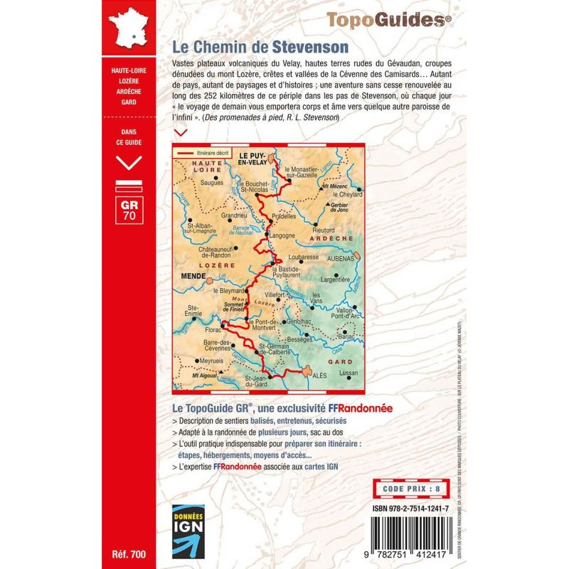 Guide de randonnée Le Chemin de Stevenson - 700