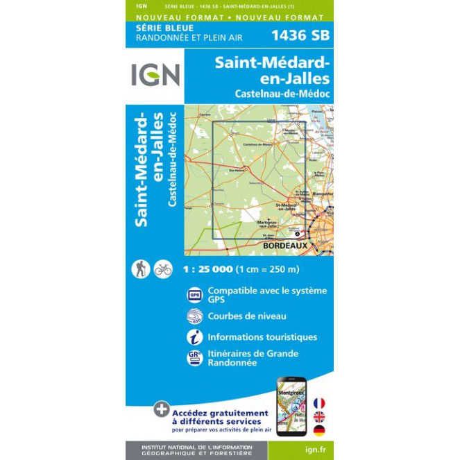 Carte 1436SB - Saint-Médard-en-Jalles / Castelnau-de-Médoc 