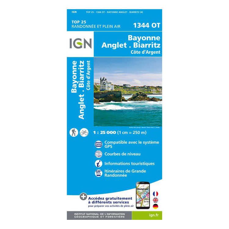 Carte 1344OT Bayonne-Anglet-Biarritz