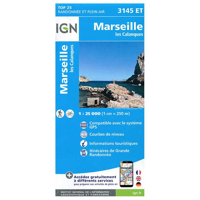 Carte IGN 3145ET Marseille/Les Calanques