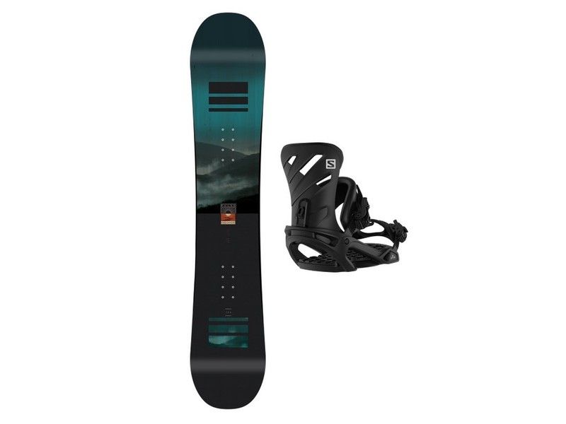 Pack Snowboard pulse + Fix Rythm Black Salomon