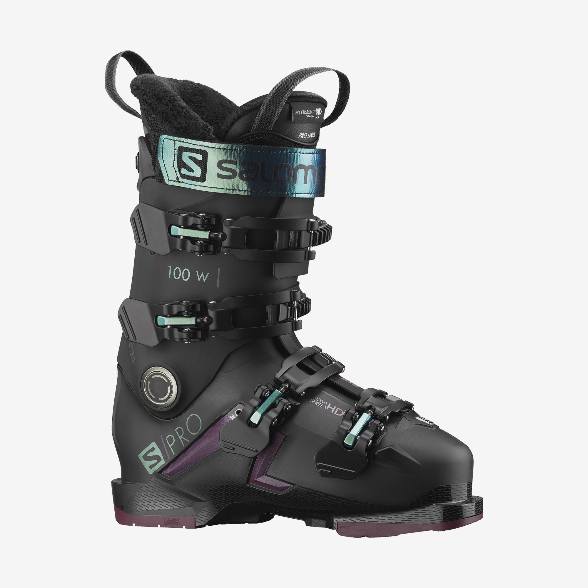 Chaussure de ski alpin S/Pro 100 W - Black / Burgandy / Shift Green / Blue