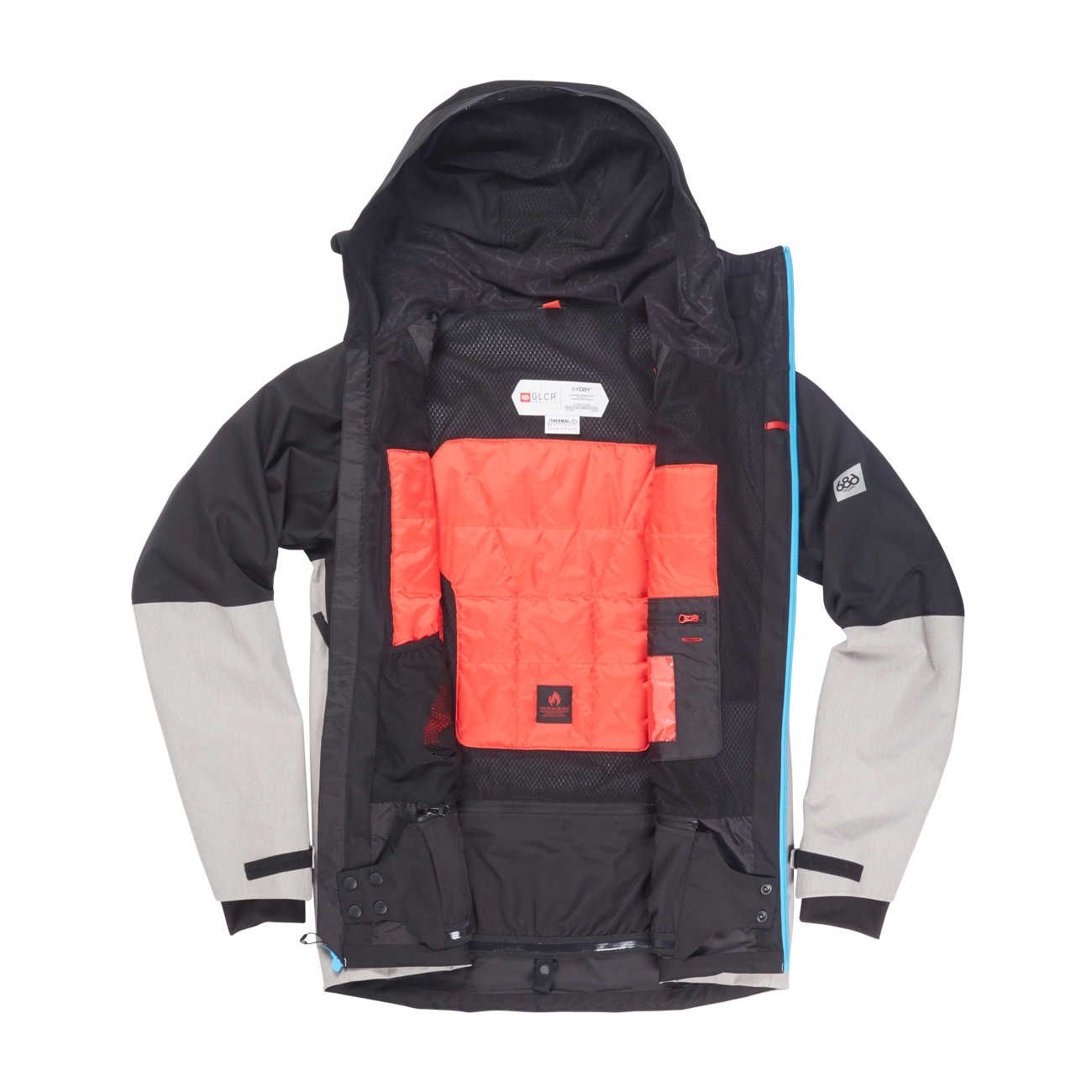 Veste de snowboard GLCR Hydra Thermagraph Jacket - Black Twill Color Block